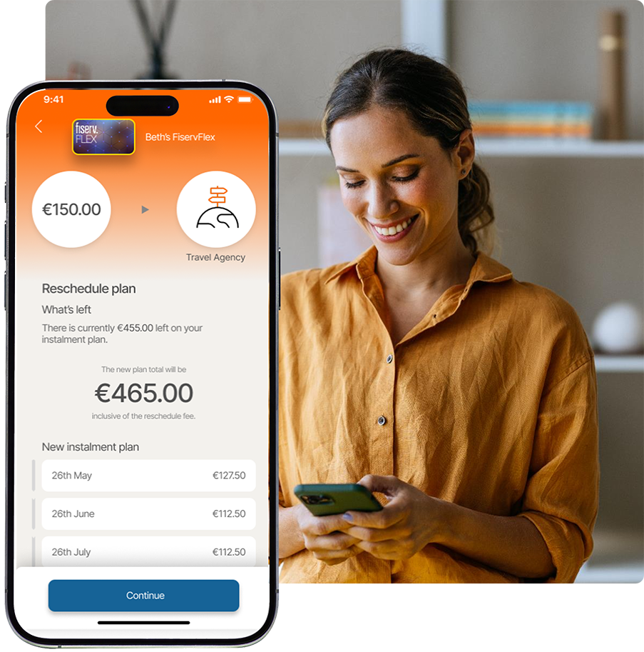 card issuance picture woman on a phone