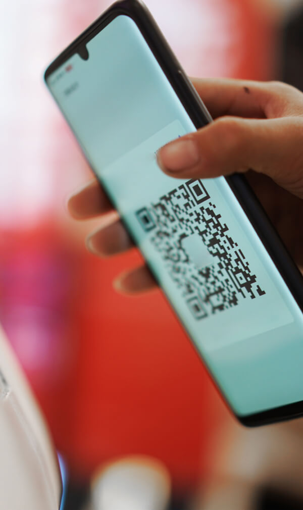 qr code on a phone